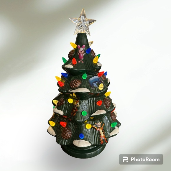 Retro Ceramic Light Up Christmas Tree - Disney Parks Authentic Original - Picture 2 of 11